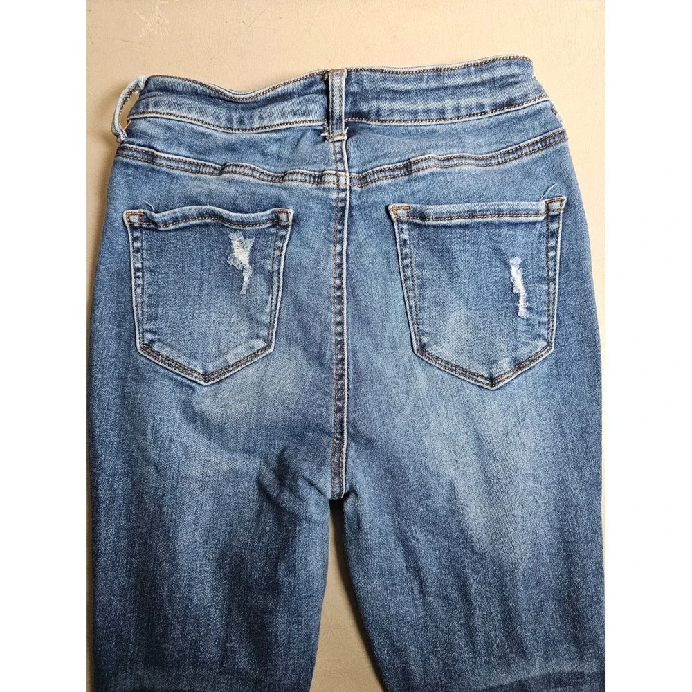 Wax Jean Los Angeles Distressed Skinny Jeans Blue Size 7/28 Distressed